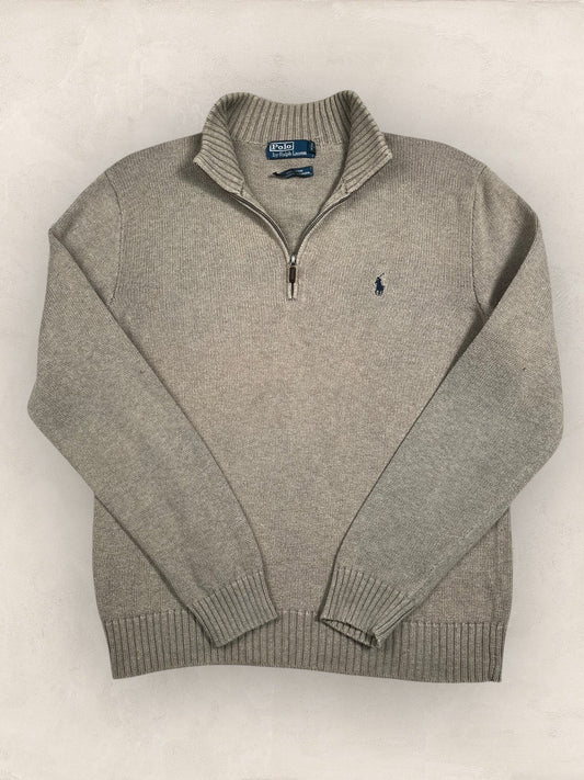 Half - zip Ralph Lauren Ref: 2618 - GRIS - M - amifrip - Friperie en ligne et vêtements vintage