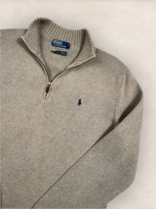 Half - zip Ralph Lauren Ref: 2618 - GRIS - M - amifrip - Friperie en ligne et vêtements vintage