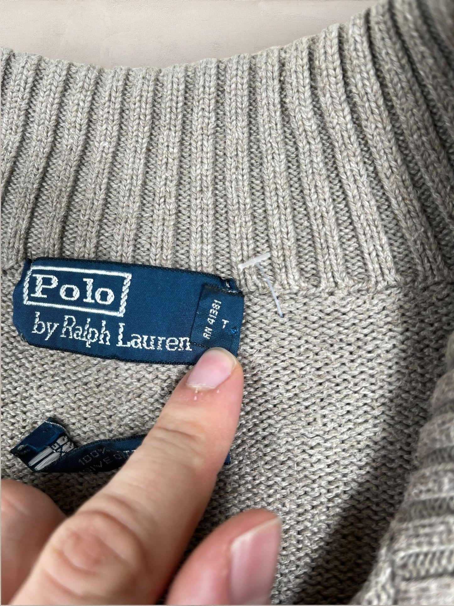 Half - zip Ralph Lauren Ref: 2618 - GRIS - M - amifrip - Friperie en ligne et vêtements vintage