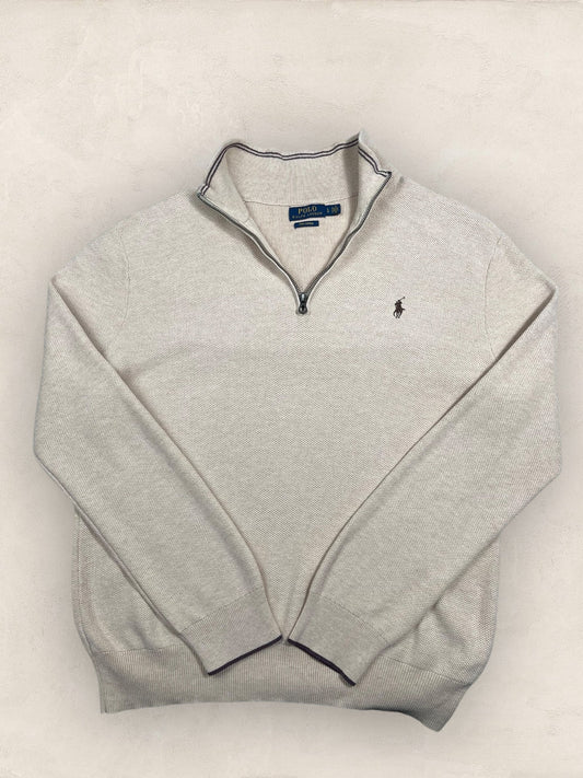 Half - zip Ralph Lauren Ref: 2619 - BEIGE - L - amifrip - Friperie en ligne et vêtements vintage