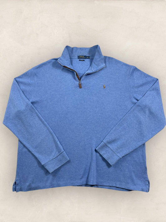 Half - zip Ralph Lauren Ref: 2622 - BLEU - XXL - amifrip - Friperie en ligne et vêtements vintage