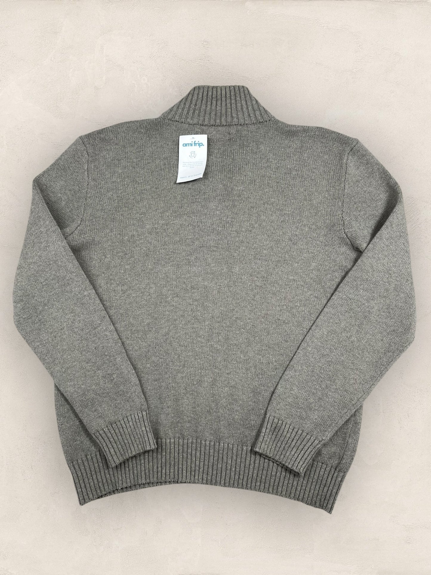 Half - zip Ralph Lauren Ref: 2623 - GRIS - L - amifrip - Friperie en ligne et vêtements vintage