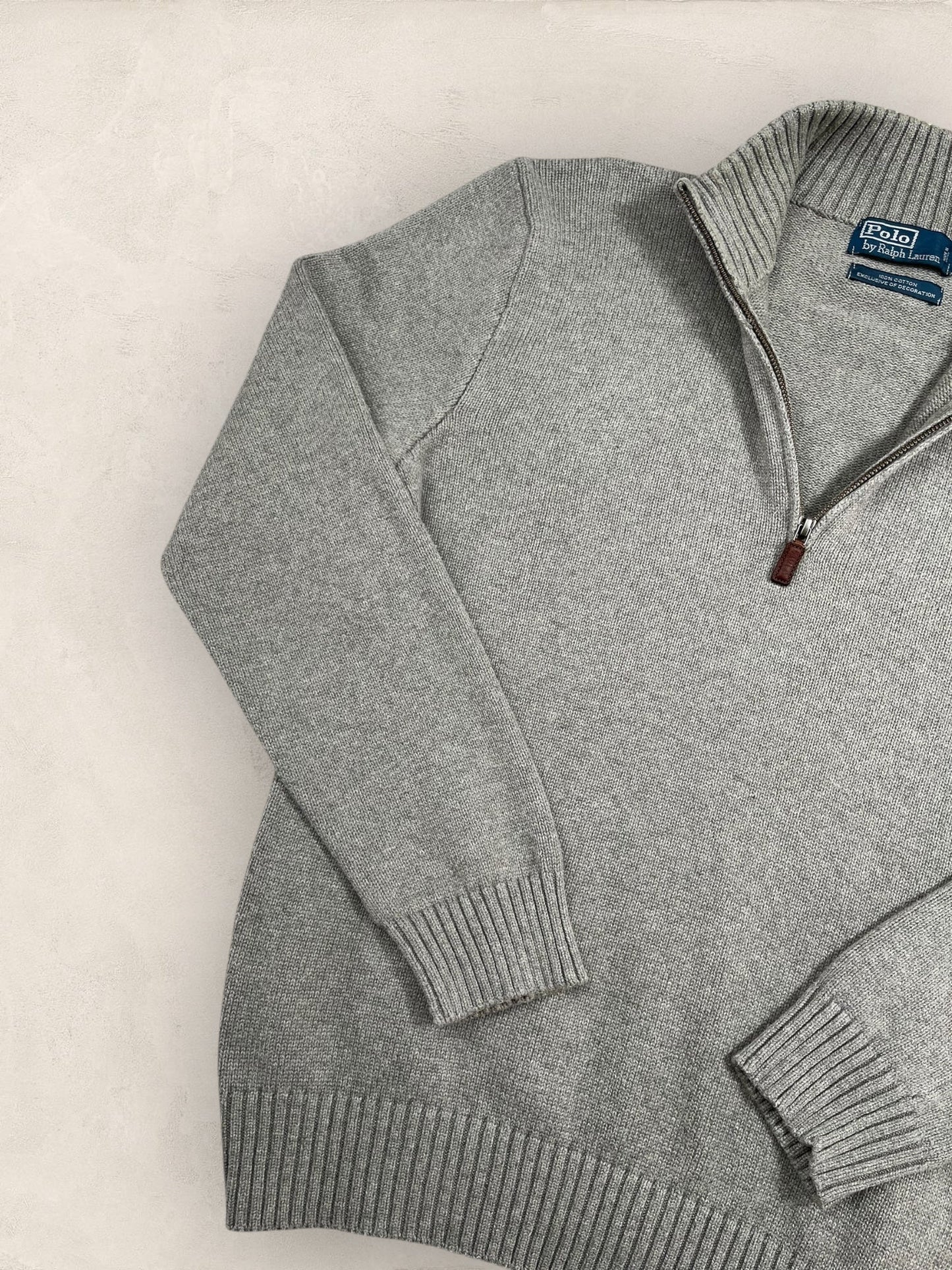 Half - zip Ralph Lauren Ref: 2623 - GRIS - L - amifrip - Friperie en ligne et vêtements vintage