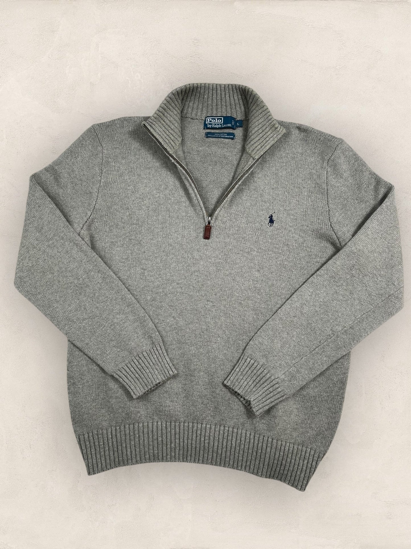 Half - zip Ralph Lauren Ref: 2623 - GRIS - L - amifrip - Friperie en ligne et vêtements vintage