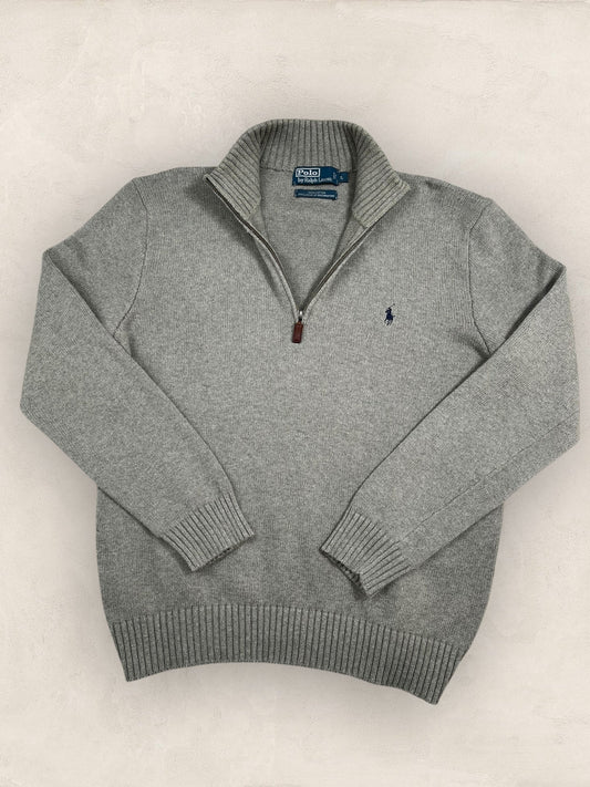 Half - zip Ralph Lauren Ref: 2623 - GRIS - L - amifrip - Friperie en ligne et vêtements vintage