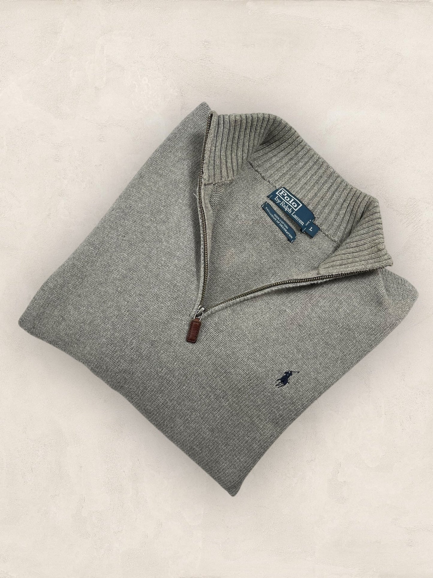 Half - zip Ralph Lauren Ref: 2623 - GRIS - L - amifrip - Friperie en ligne et vêtements vintage