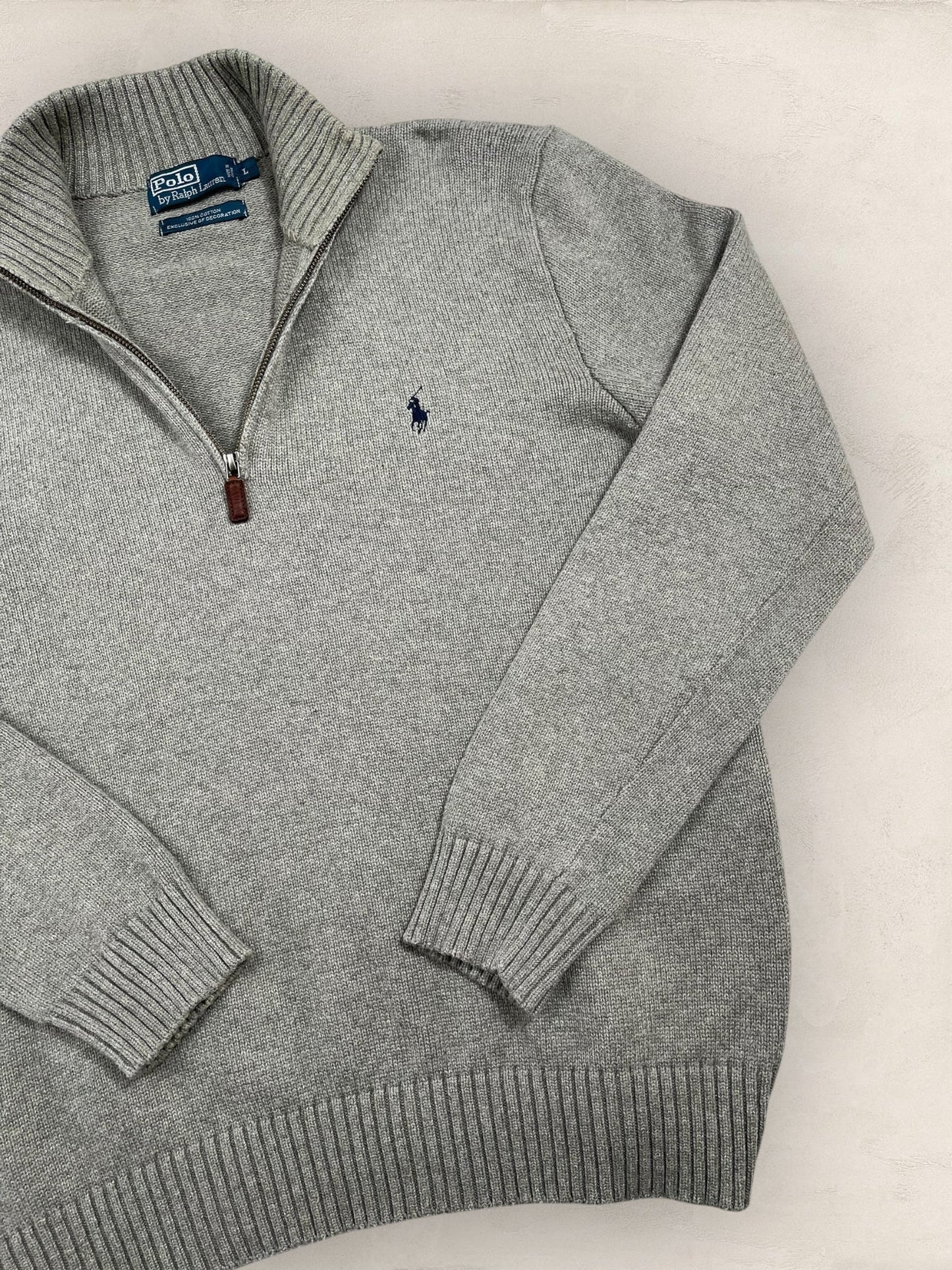 Half - zip Ralph Lauren Ref: 2623 - GRIS - L - amifrip - Friperie en ligne et vêtements vintage