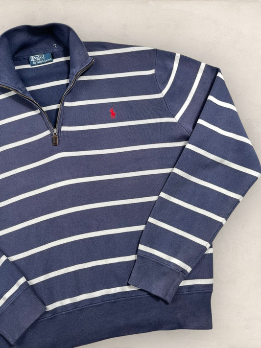 Half - zip Ralph Lauren Ref: 2626 - BLEU MARINE - XL - amifrip - Friperie en ligne et vêtements vintage