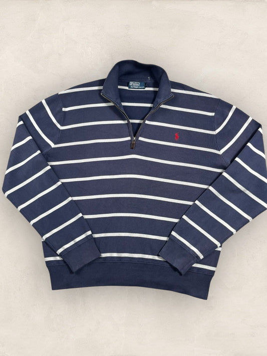 Half - zip Ralph Lauren Ref: 2626 - BLEU MARINE - XL - amifrip - Friperie en ligne et vêtements vintage