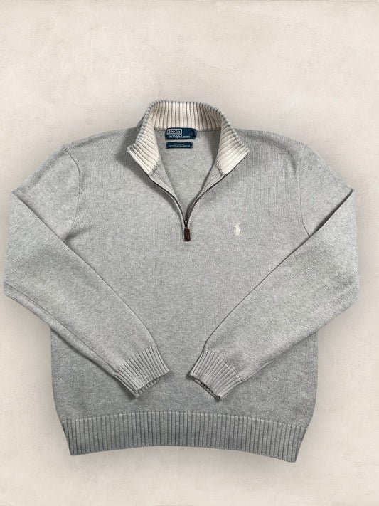 Half - zip Ralph Lauren Ref: 2627 - GRIS - L - amifrip - Friperie en ligne et vêtements vintage