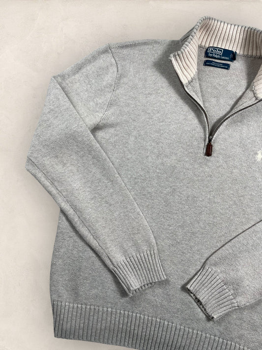 Half - zip Ralph Lauren Ref: 2627 - GRIS - L - amifrip - Friperie en ligne et vêtements vintage