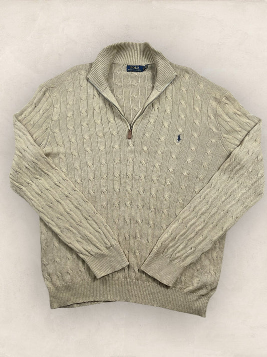 Half - zip Ralph Lauren Ref: 2630 - BEIGE - XXL - amifrip - Friperie en ligne et vêtements vintage