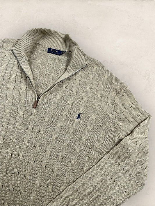 Half - zip Ralph Lauren Ref: 2630 - BEIGE - XXL - amifrip - Friperie en ligne et vêtements vintage