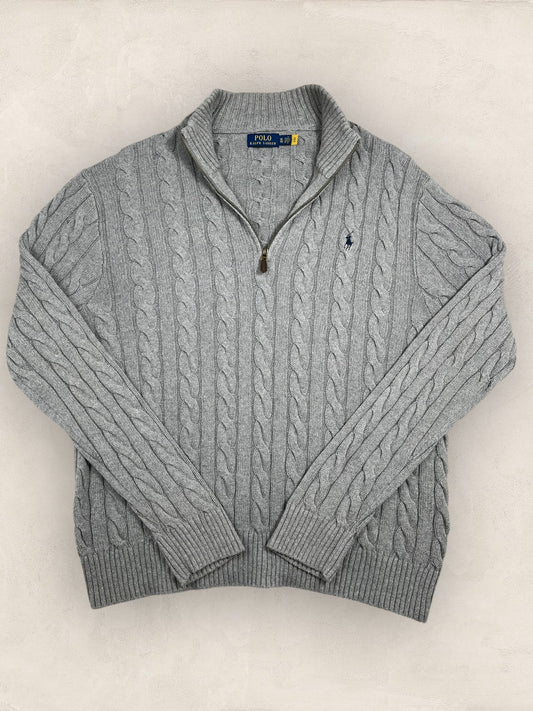 Half - zip Ralph Lauren Ref: 2632 - GRIS - XL - amifrip - Friperie en ligne et vêtements vintage