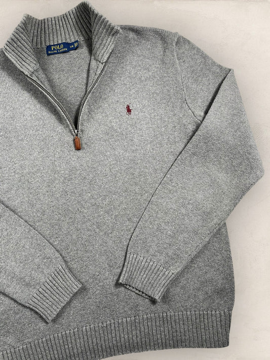 Half - zip Ralph Lauren Ref: 2633 - GRIS - L - amifrip - Friperie en ligne et vêtements vintage