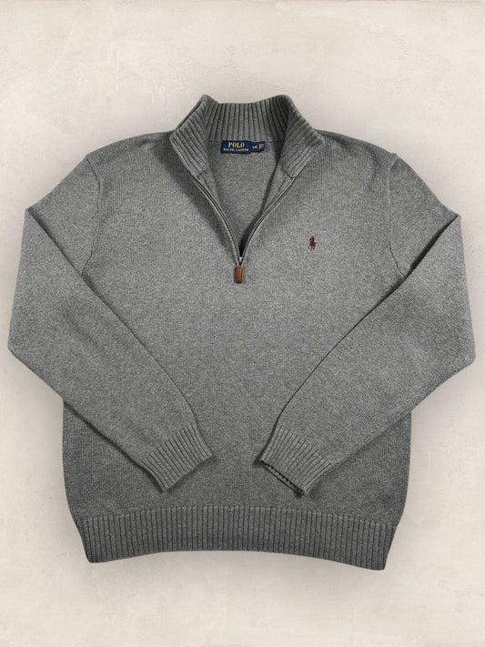 Half - zip Ralph Lauren Ref: 2633 - GRIS - L - amifrip - Friperie en ligne et vêtements vintage