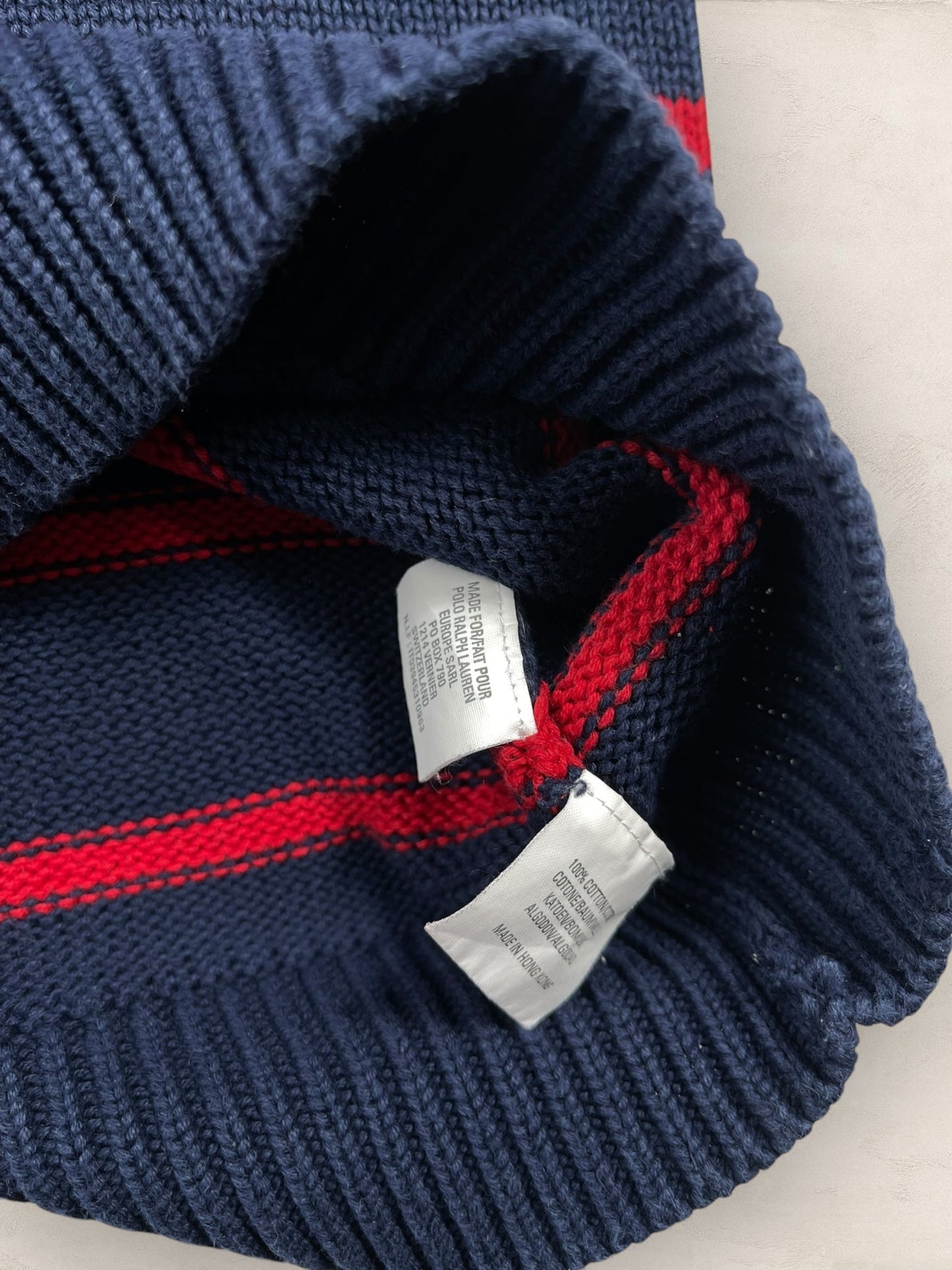 Half - zip Ralph Lauren Ref: 2635 - BLEU MARINE - S - amifrip - Friperie en ligne et vêtements vintage