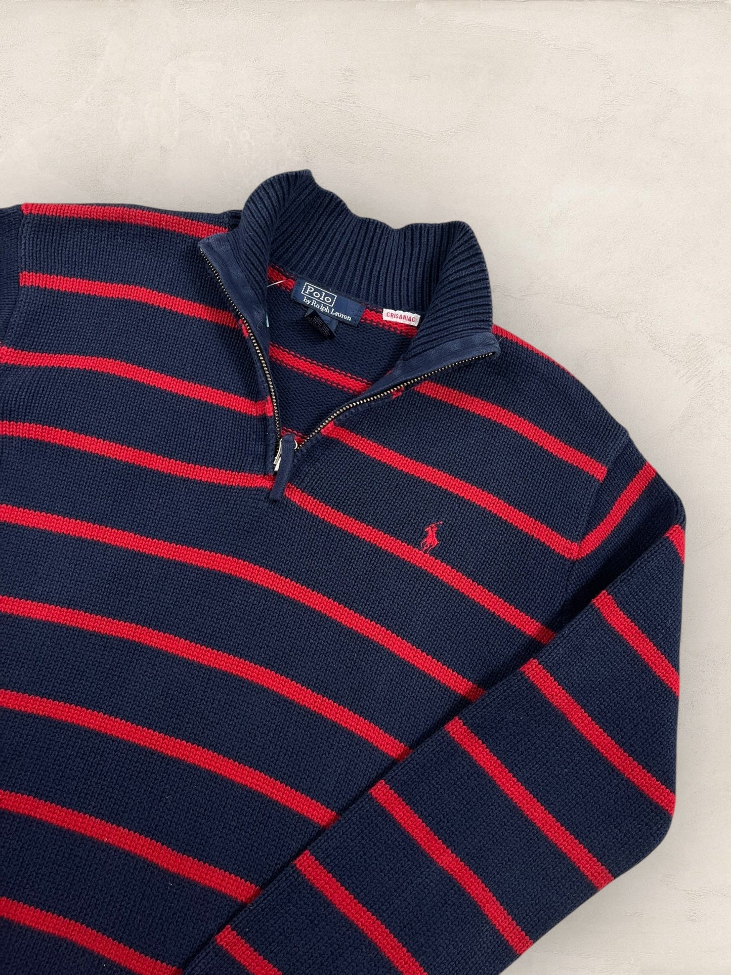 Half - zip Ralph Lauren Ref: 2635 - BLEU MARINE - S - amifrip - Friperie en ligne et vêtements vintage