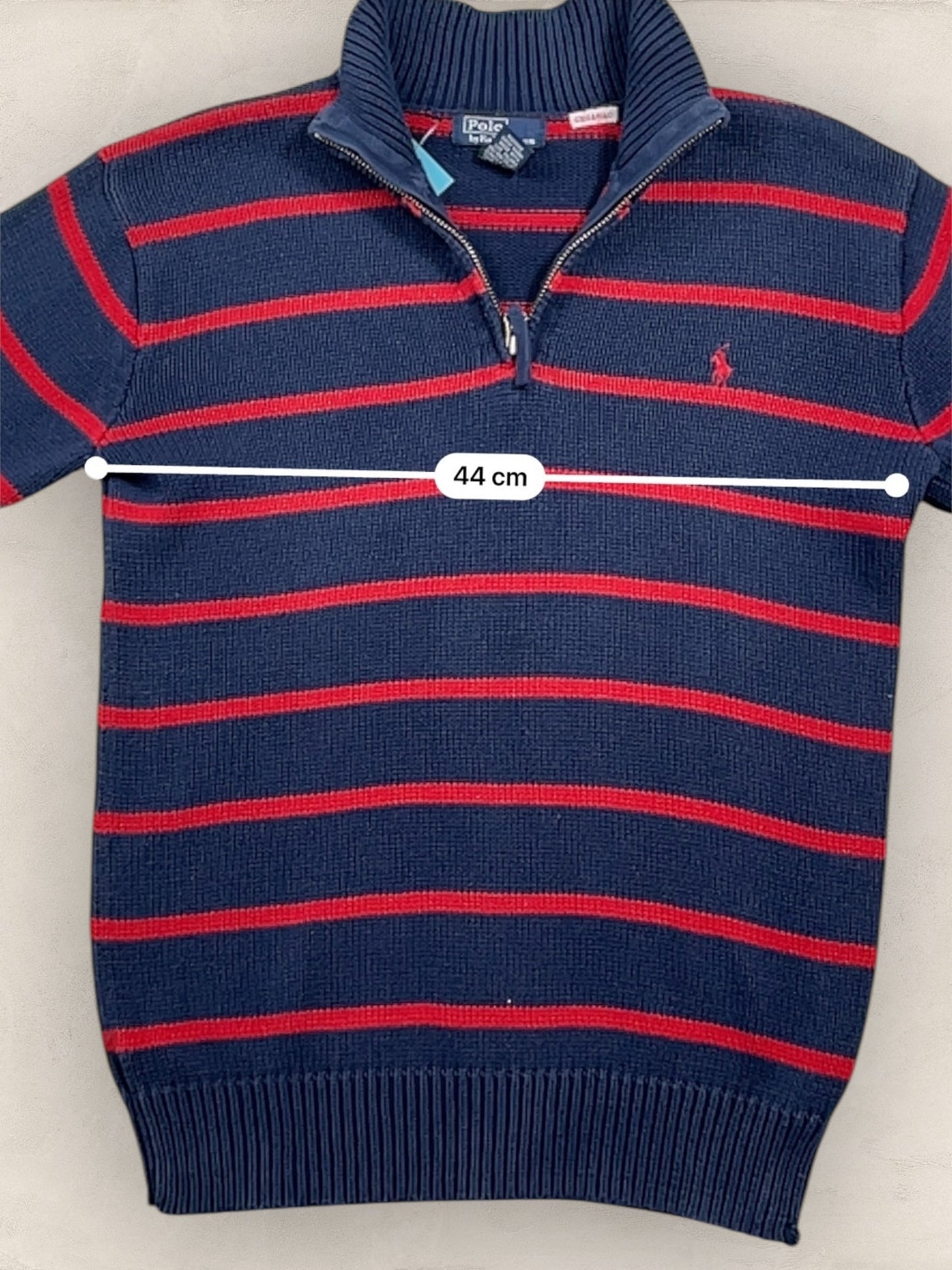 Half - zip Ralph Lauren Ref: 2635 - BLEU MARINE - S - amifrip - Friperie en ligne et vêtements vintage