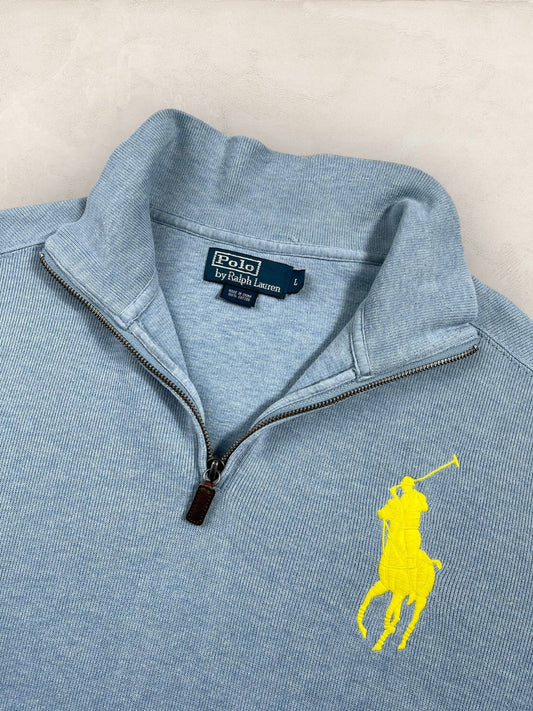 Half - zip Ralph Lauren Ref: 2638 - BLEU - L - amifrip - Friperie en ligne et vêtements vintage