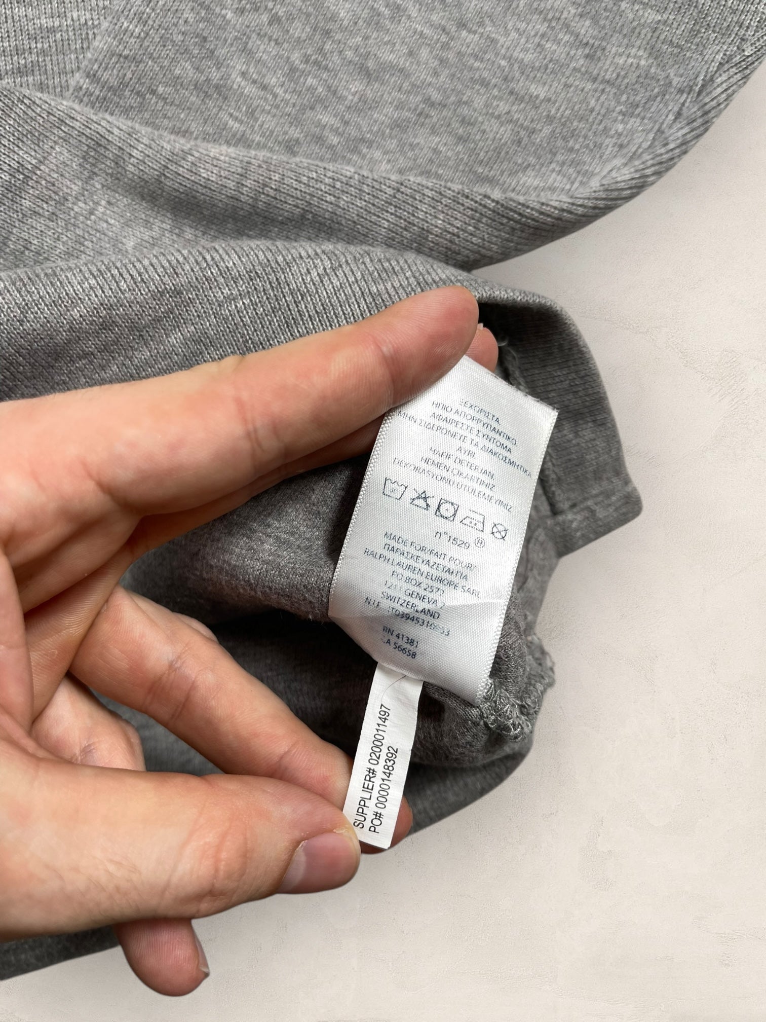 Half - zip Ralph Lauren Ref: 2640 - GRIS - S - amifrip - Friperie en ligne et vêtements vintage