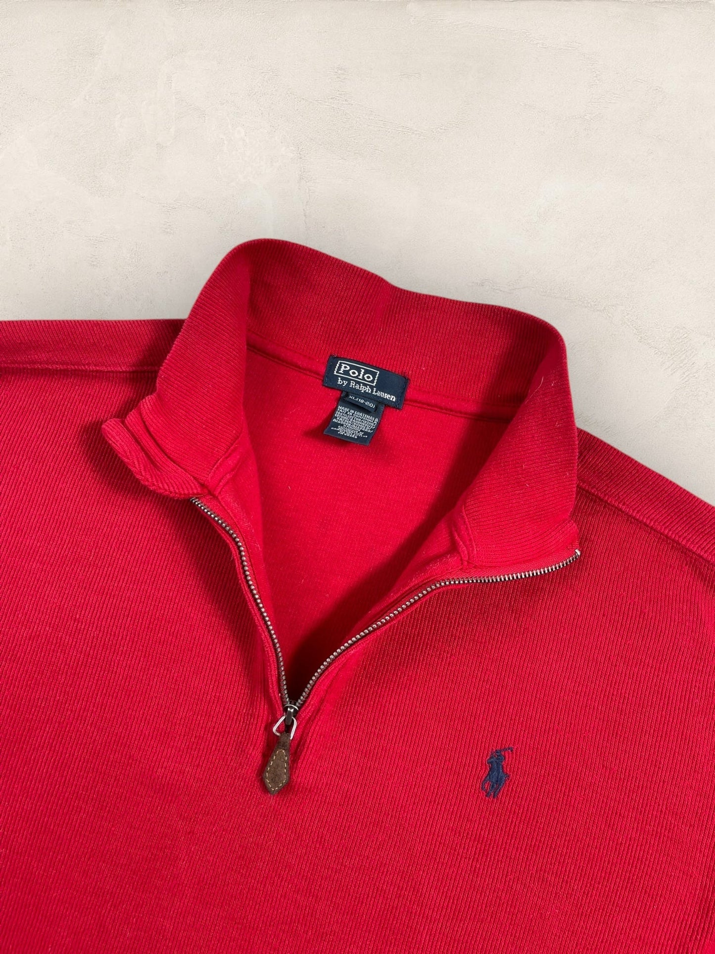 Half - zip Ralph Lauren Ref: 2641 - ROUGE - M - amifrip - Friperie en ligne et vêtements vintage