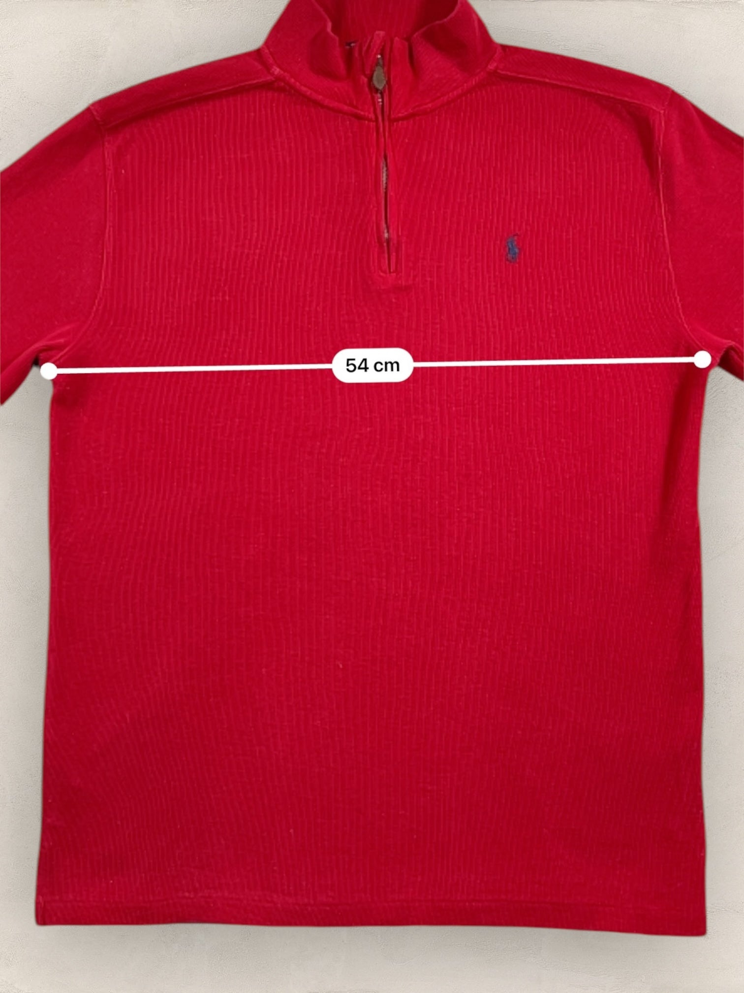 Half - zip Ralph Lauren Ref: 2641 - ROUGE - M - amifrip - Friperie en ligne et vêtements vintage