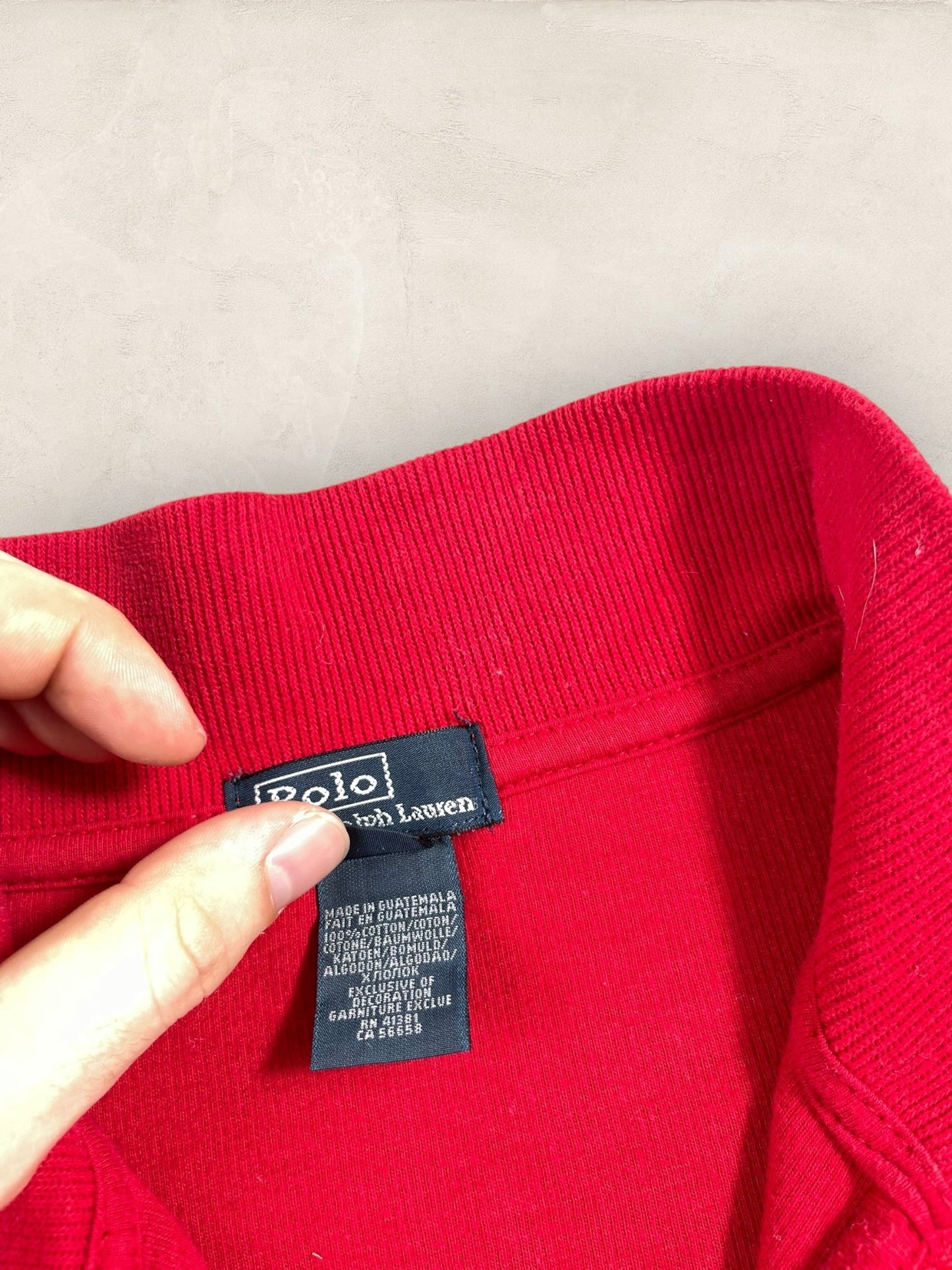 Half - zip Ralph Lauren Ref: 2641 - ROUGE - M - amifrip - Friperie en ligne et vêtements vintage