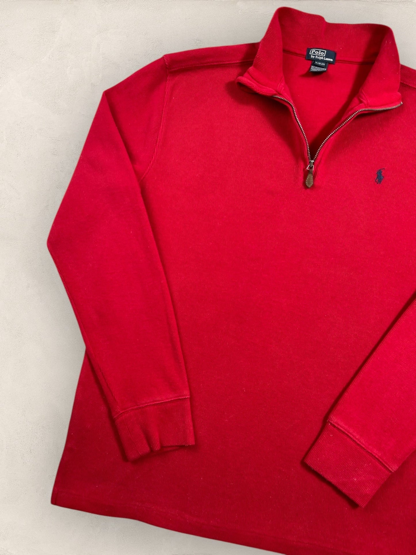 Half - zip Ralph Lauren Ref: 2641 - ROUGE - M - amifrip - Friperie en ligne et vêtements vintage