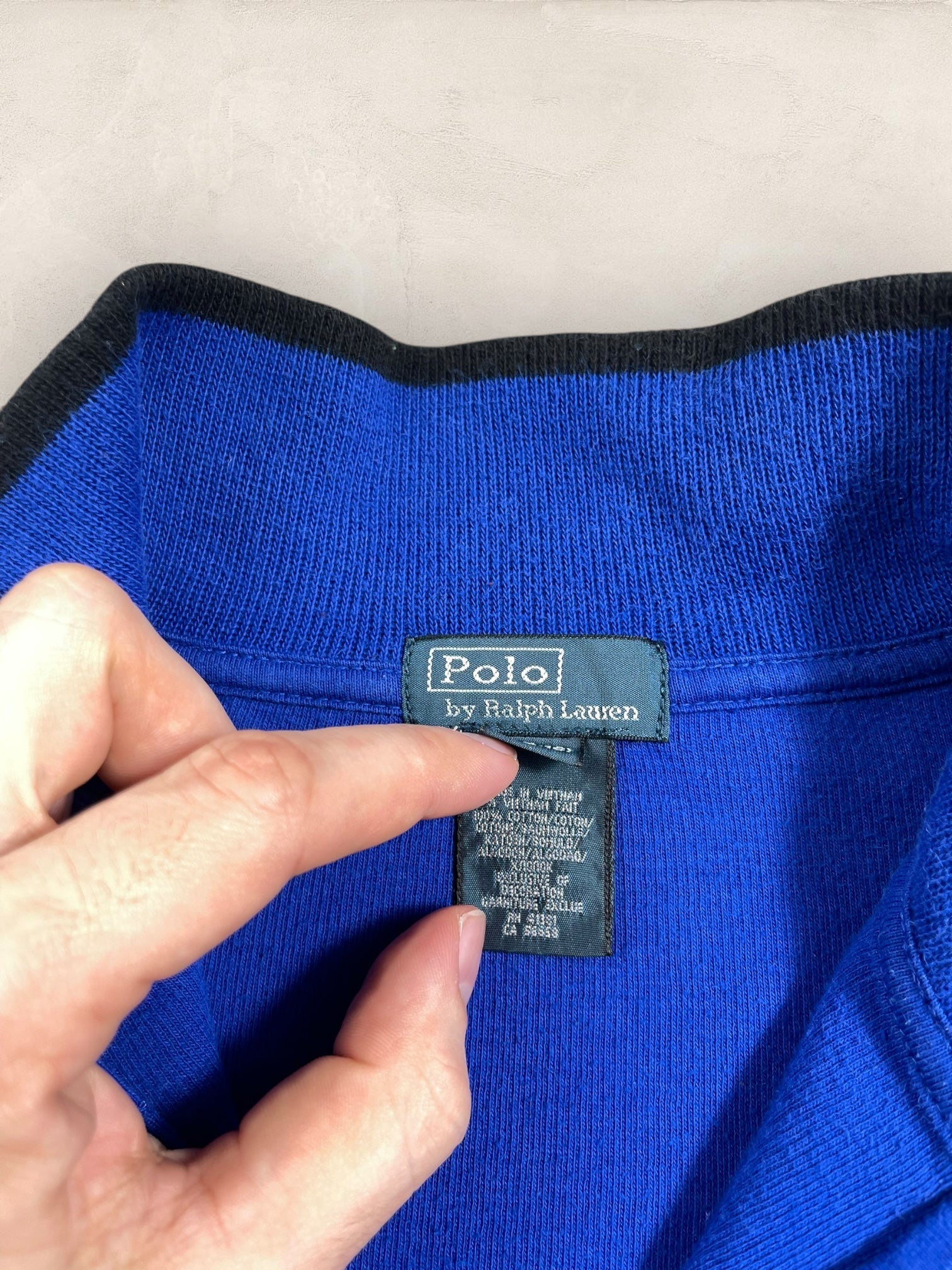 Half - zip Ralph Lauren Ref: 2644 - BLEU - S - amifrip - Friperie en ligne et vêtements vintage