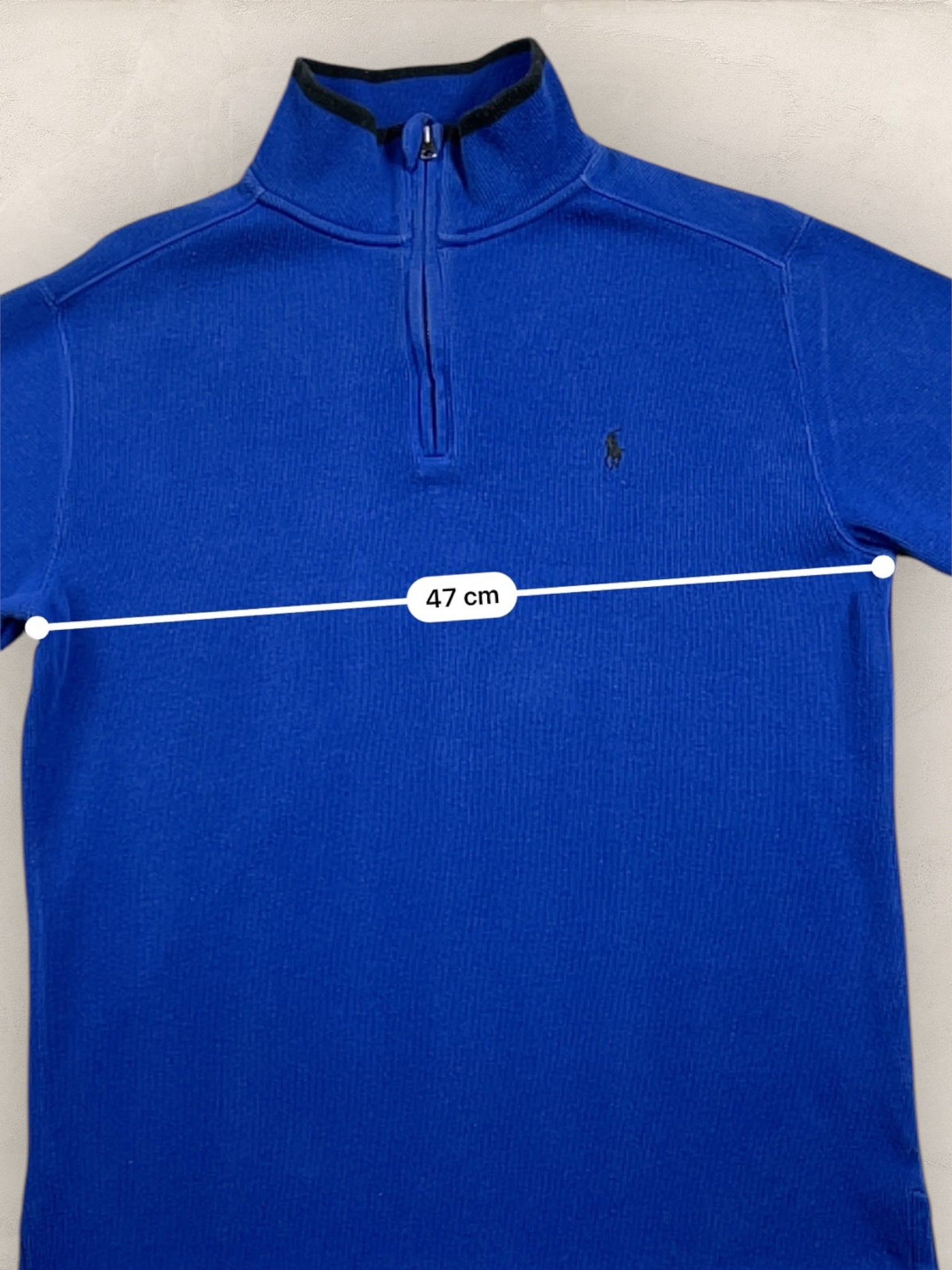 Half - zip Ralph Lauren Ref: 2644 - BLEU - S - amifrip - Friperie en ligne et vêtements vintage