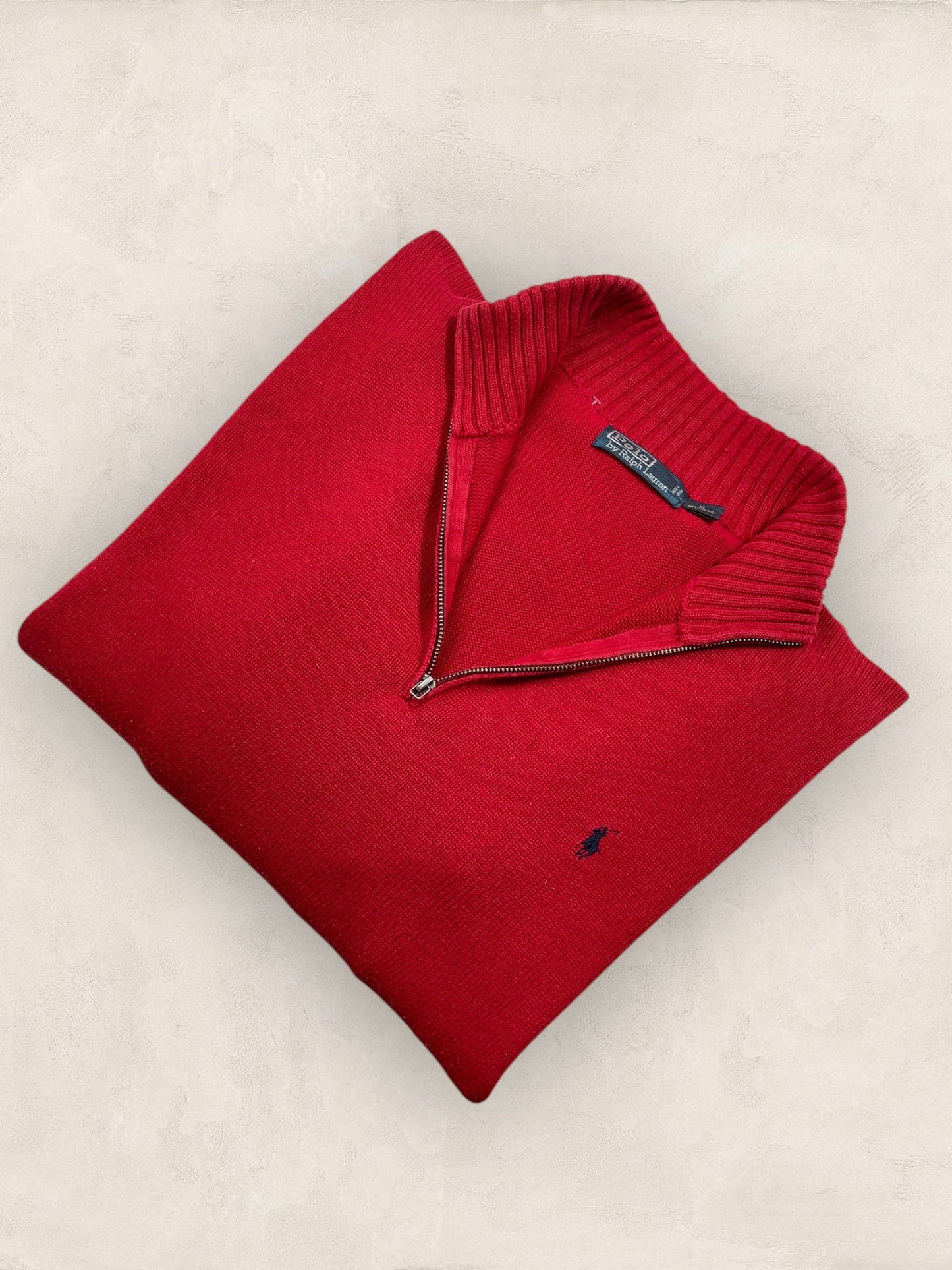 Half - zip Ralph Lauren Ref: 2650 - ROUGE - XL - amifrip - Friperie en ligne et vêtements vintage