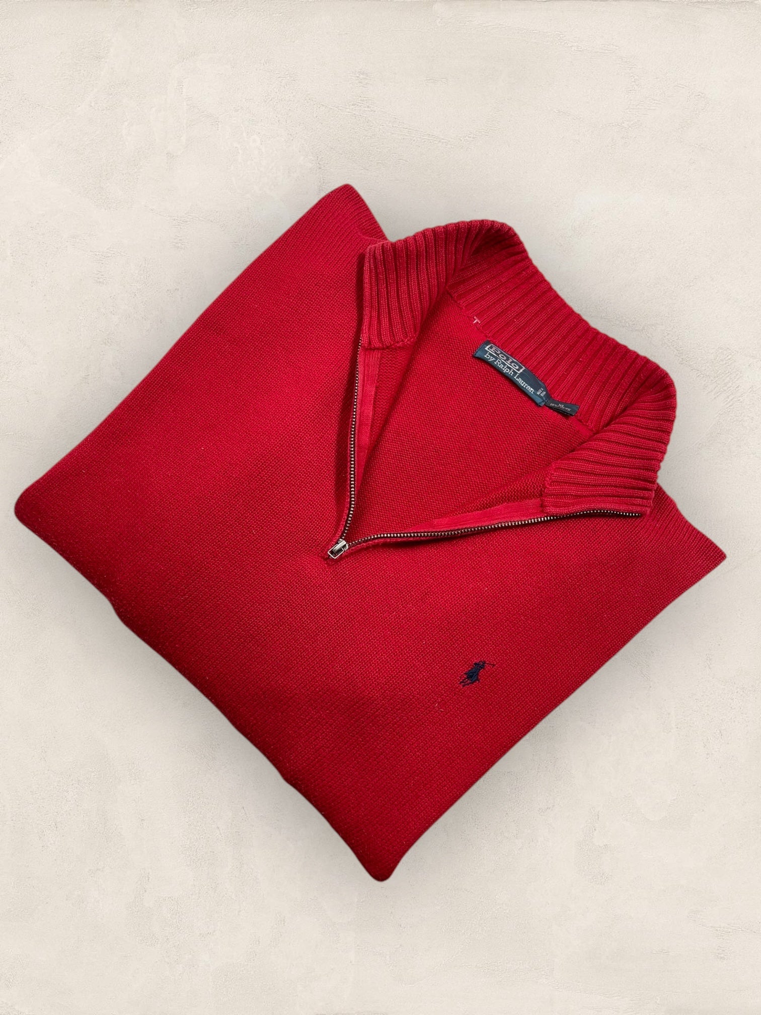 Half - zip Ralph Lauren Ref: 2650 - ROUGE - XL - amifrip - Friperie en ligne et vêtements vintage