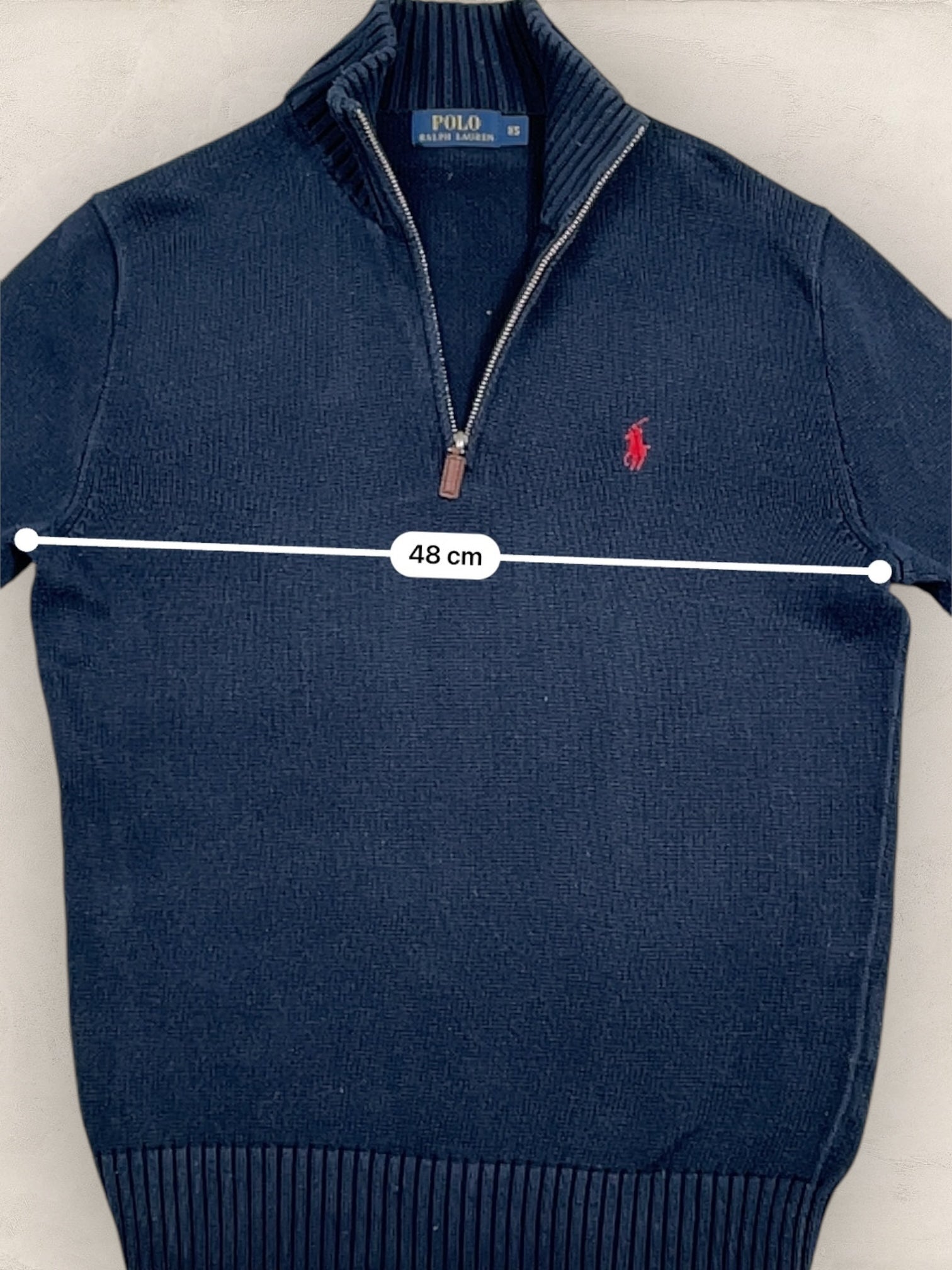 Half - zip Ralph Lauren Ref: 2651 - BLEU MARINE - XS - amifrip - Friperie en ligne et vêtements vintage