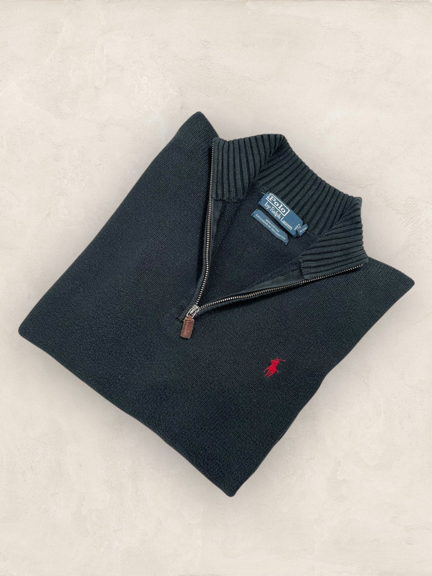 Half - zip Ralph Lauren Ref: 2652 - NOIR - M - amifrip - Friperie en ligne et vêtements vintage