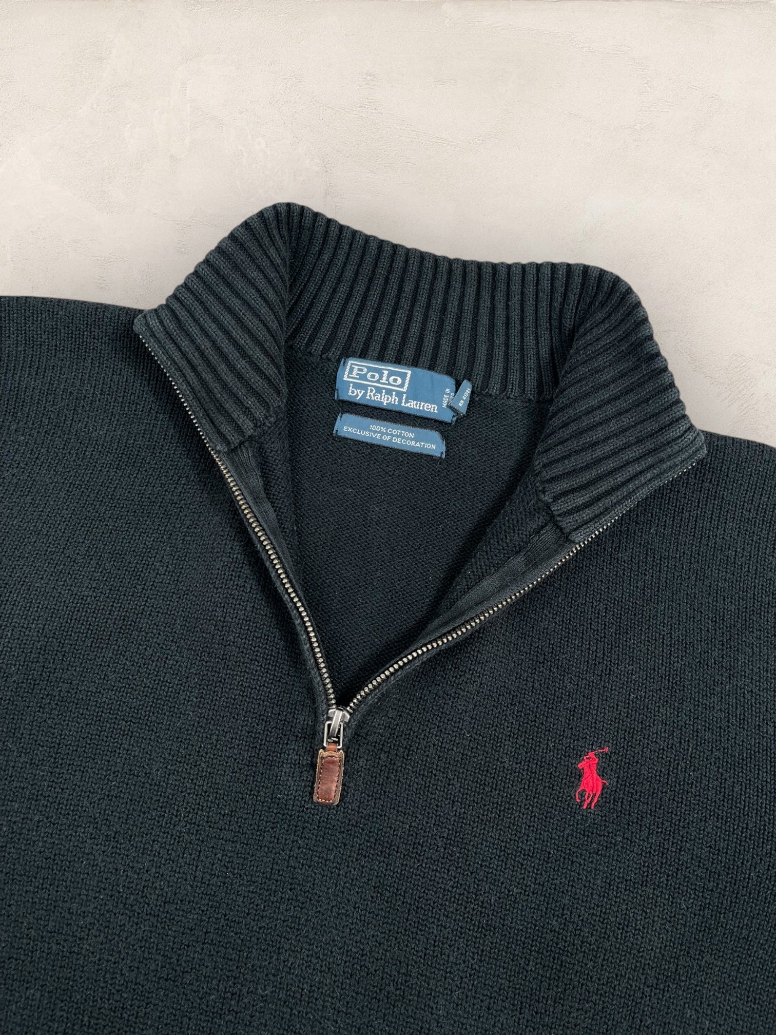 Half - zip Ralph Lauren Ref: 2652 - NOIR - M - amifrip - Friperie en ligne et vêtements vintage