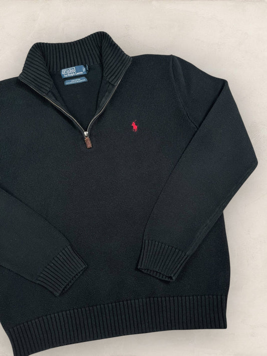 Half - zip Ralph Lauren Ref: 2652 - NOIR - M - amifrip - Friperie en ligne et vêtements vintage