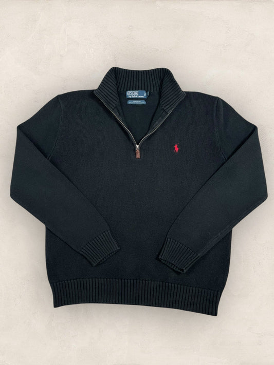 Half - zip Ralph Lauren Ref: 2652 - NOIR - M - amifrip - Friperie en ligne et vêtements vintage