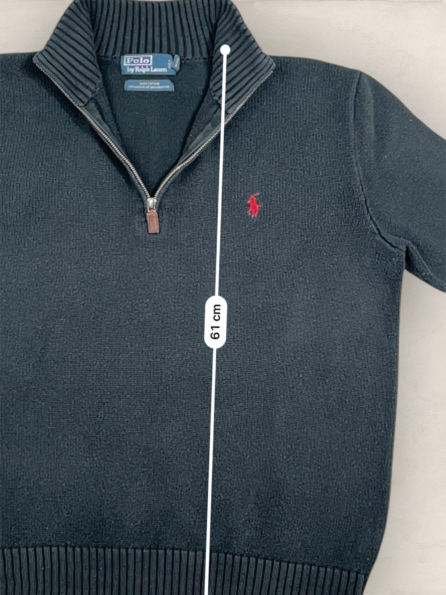 Half - zip Ralph Lauren Ref: 2652 - NOIR - M - amifrip - Friperie en ligne et vêtements vintage