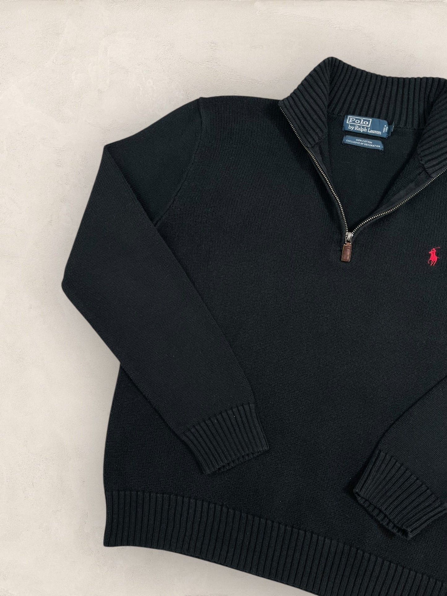 Half - zip Ralph Lauren Ref: 2652 - NOIR - M - amifrip - Friperie en ligne et vêtements vintage