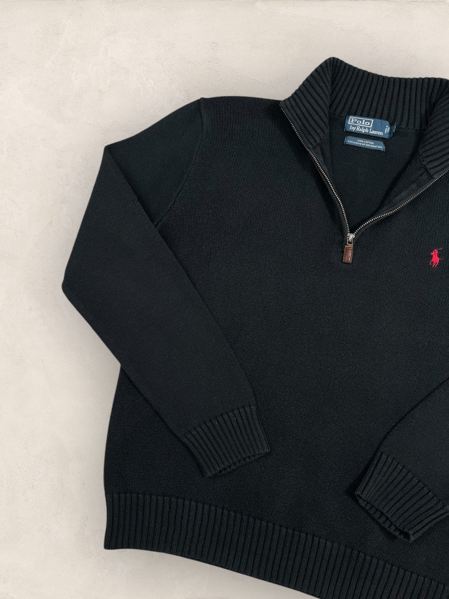 Half - zip Ralph Lauren Ref: 2652 - NOIR - M - amifrip - Friperie en ligne et vêtements vintage