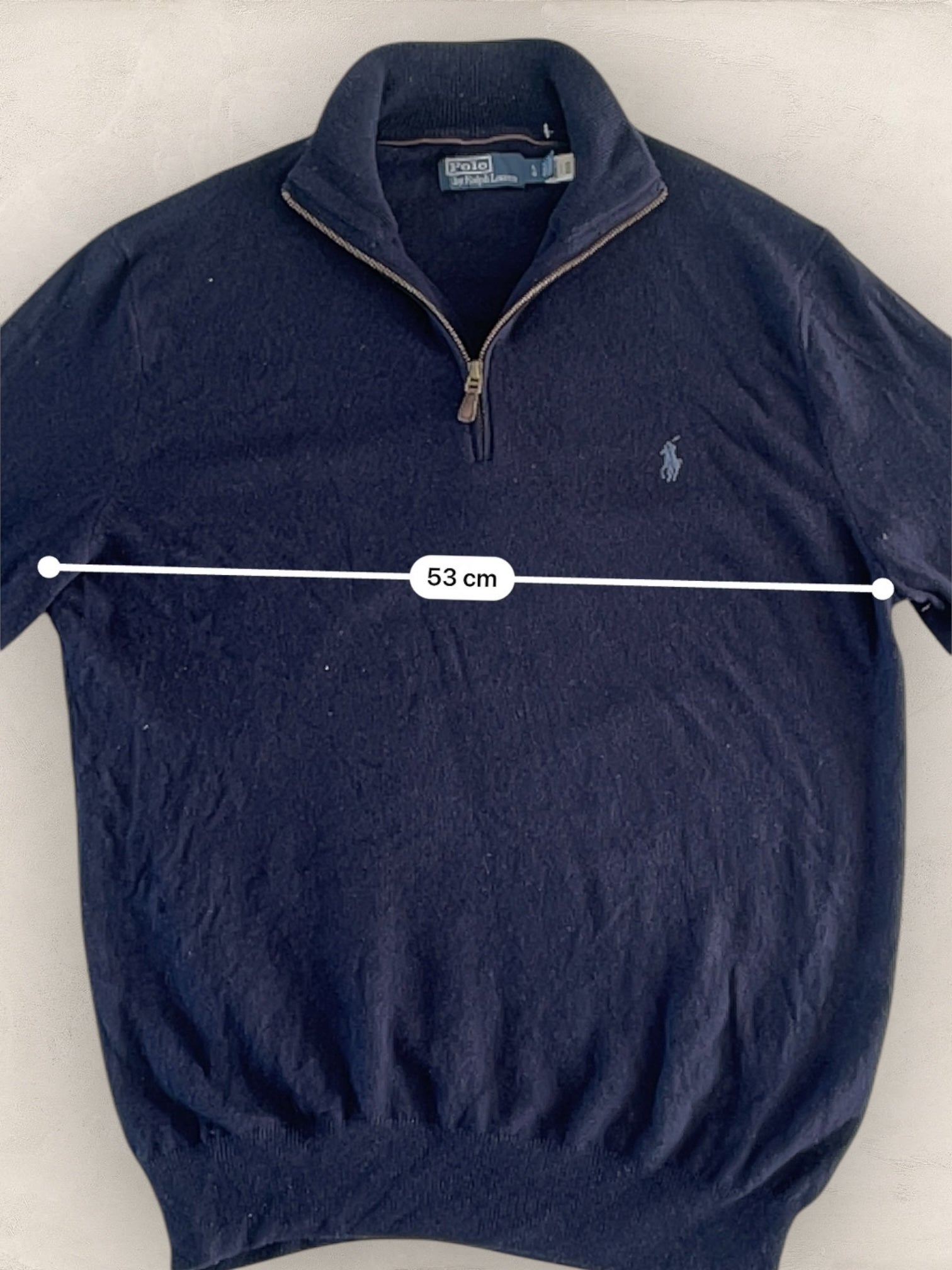 Half - zip Ralph Lauren Ref: 2653 - BLEU MARINE - L - amifrip - Friperie en ligne et vêtements vintage