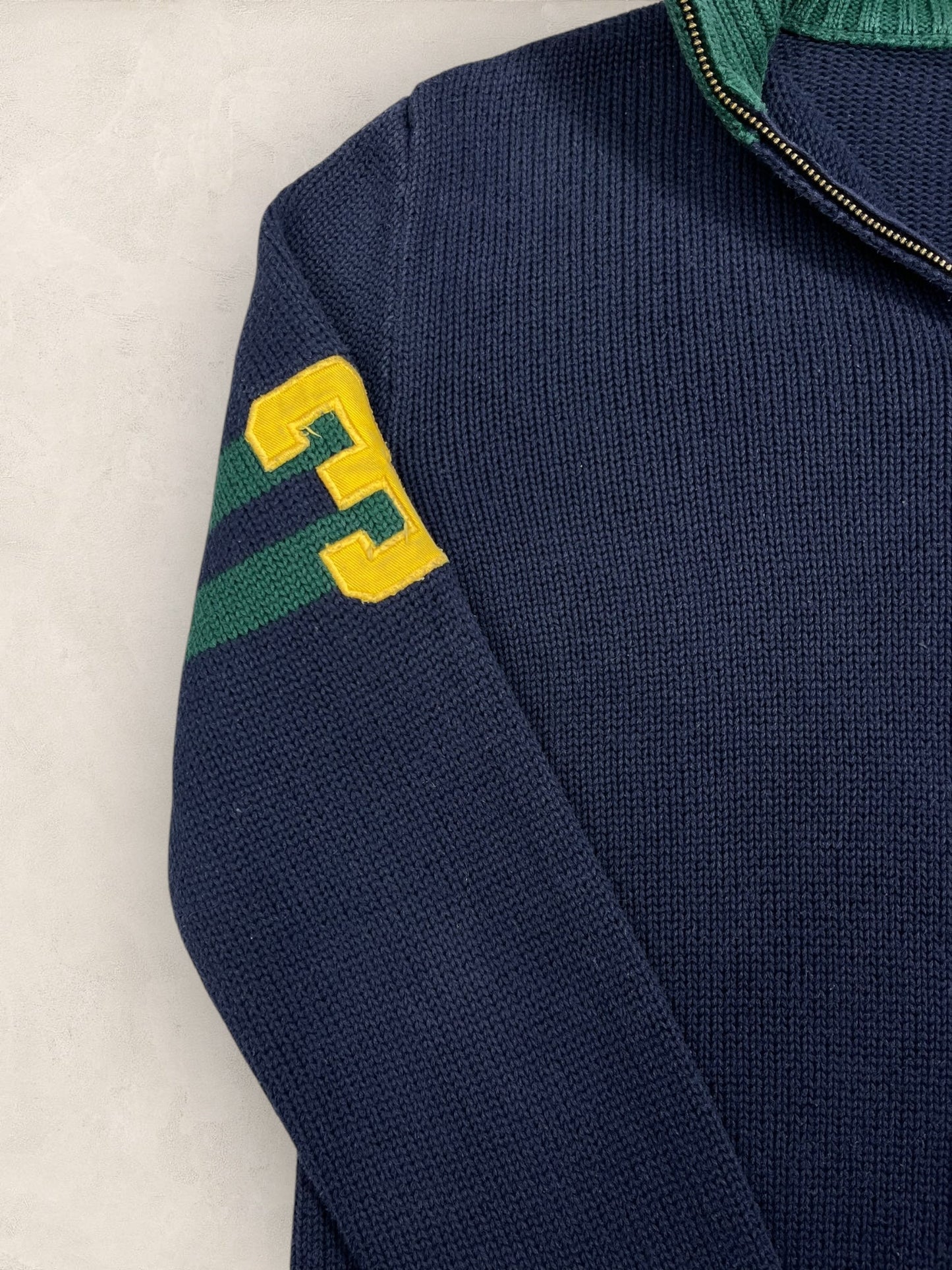 Half - zip Ralph Lauren Ref: 2655 - BLEU MARINE - S - amifrip - Friperie en ligne et vêtements vintage
