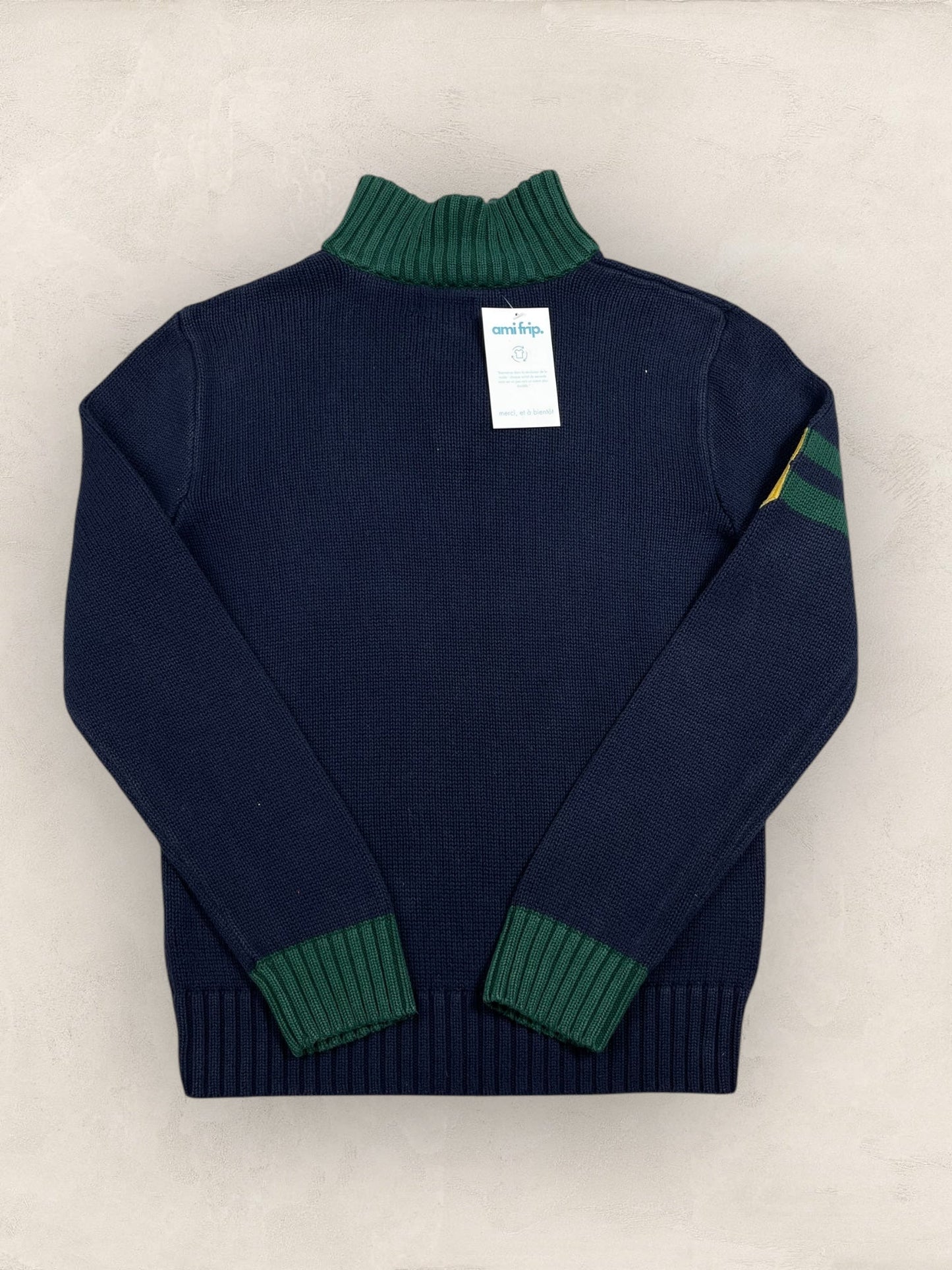 Half - zip Ralph Lauren Ref: 2655 - BLEU MARINE - S - amifrip - Friperie en ligne et vêtements vintage