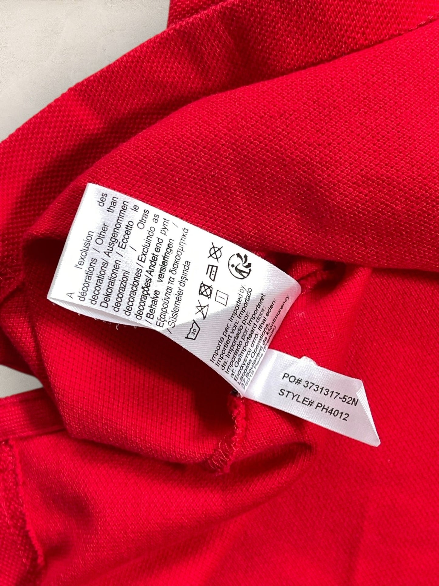 Polo Homme Lacoste Rouge S Ref:2996 - Rouge - S - amifrip - Friperie en ligne et vêtements vintage