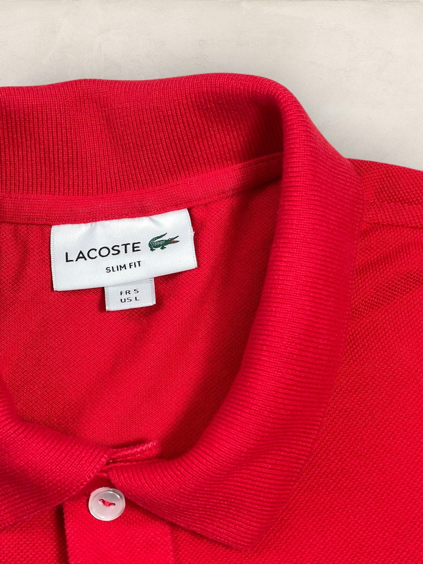 Polo Homme Lacoste Rouge S Ref:2996 - Rouge - S - amifrip - Friperie en ligne et vêtements vintage