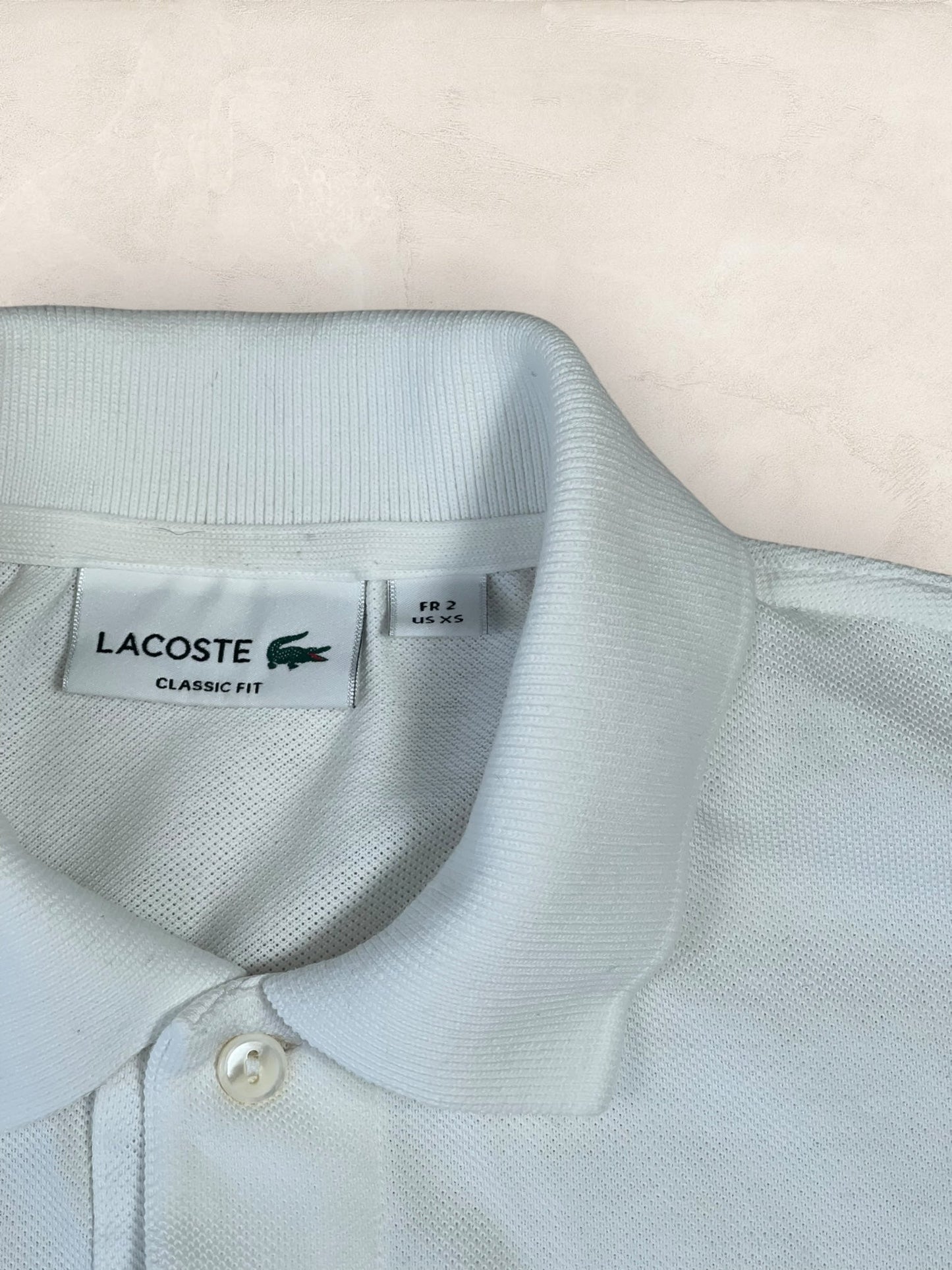 Polo Lacoste Blanc XS Homme Ref: 2722 - Blanc - XS - amifrip - Friperie en ligne et vêtements vintage