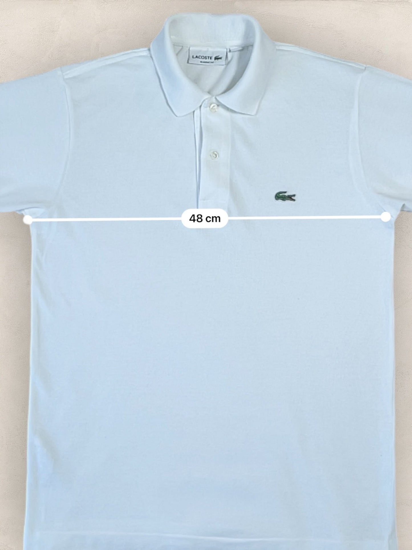 Polo Lacoste Blanc XS Homme Ref: 2722 - Blanc - XS - amifrip - Friperie en ligne et vêtements vintage