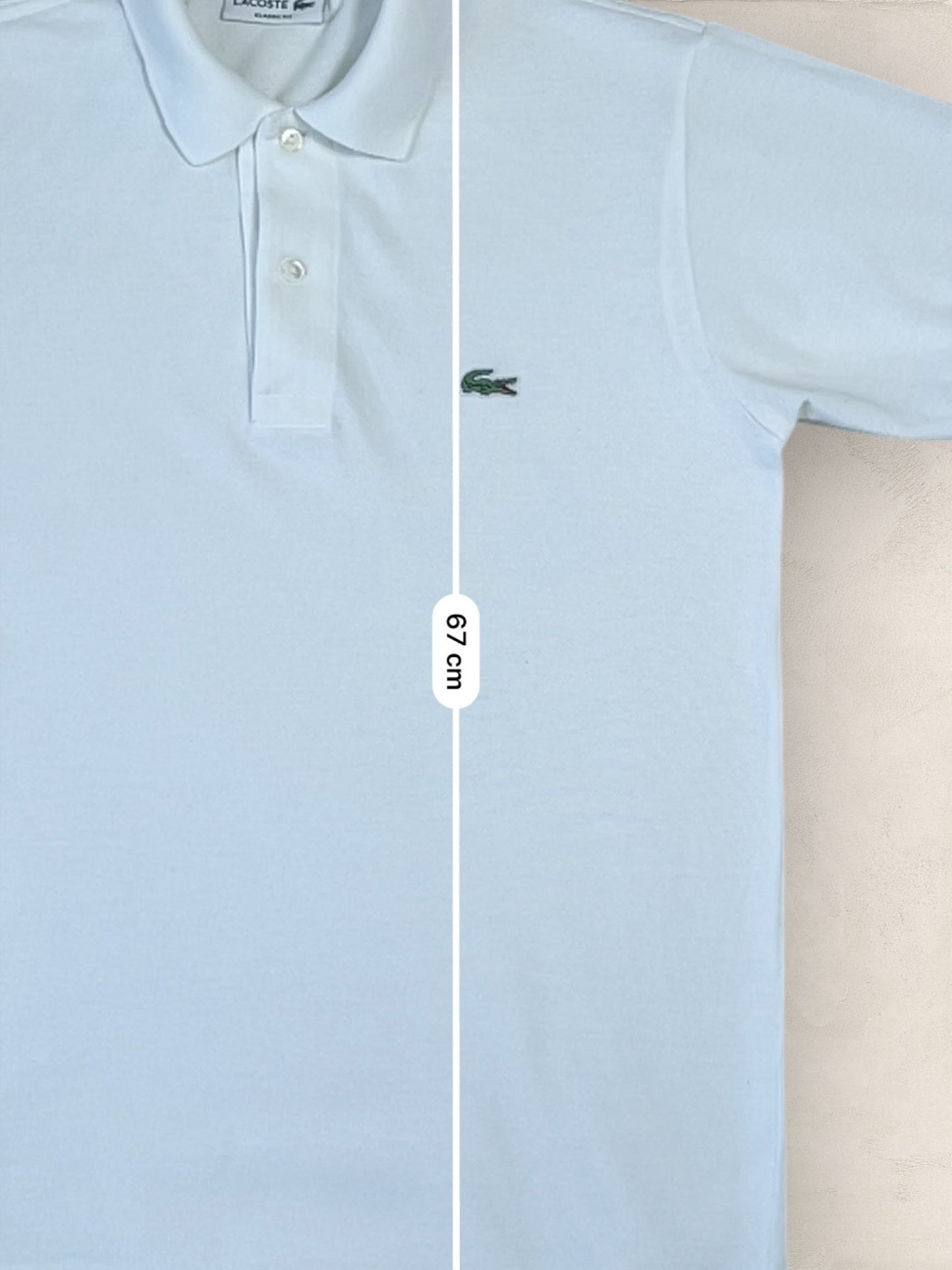 Polo Lacoste Blanc XS Homme Ref: 2722 - Blanc - XS - amifrip - Friperie en ligne et vêtements vintage