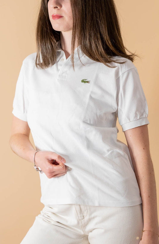 Polo Lacoste Femme 445 - BLANC - XS - amifrip - Friperie en ligne et vêtements vintage